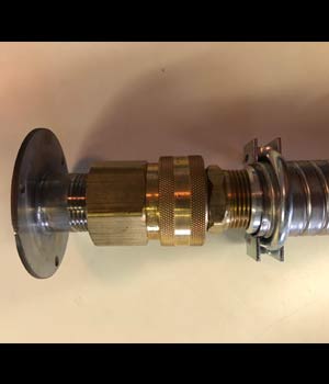 3 hole bolt-on with steel exhaust extension and quick disconnect