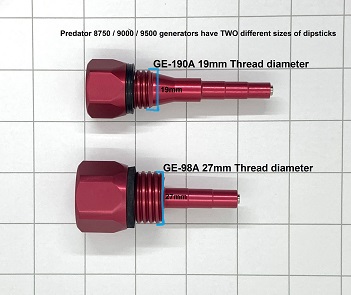 GE98A & GE 190A Dipsticks that will fit Predator